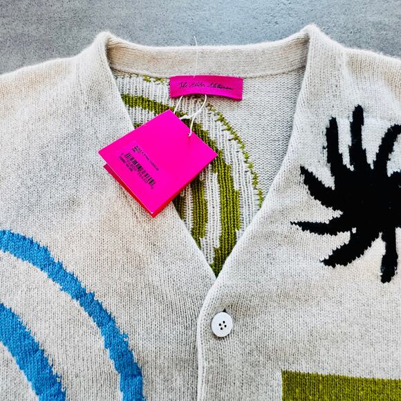 THE ELDER STATESMAN: Men's Intarsia Cashmere Cardigan - XS - Picture 3 of 5